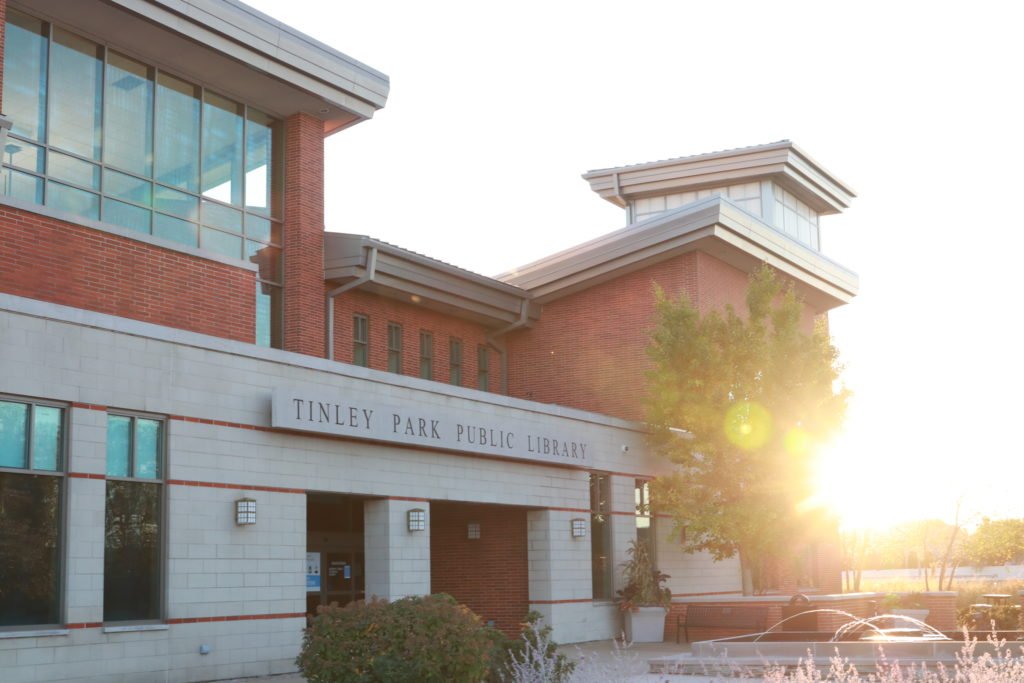 Ask Us Tinley Park Public Library   Exterior Front Sunshine 1024x683 