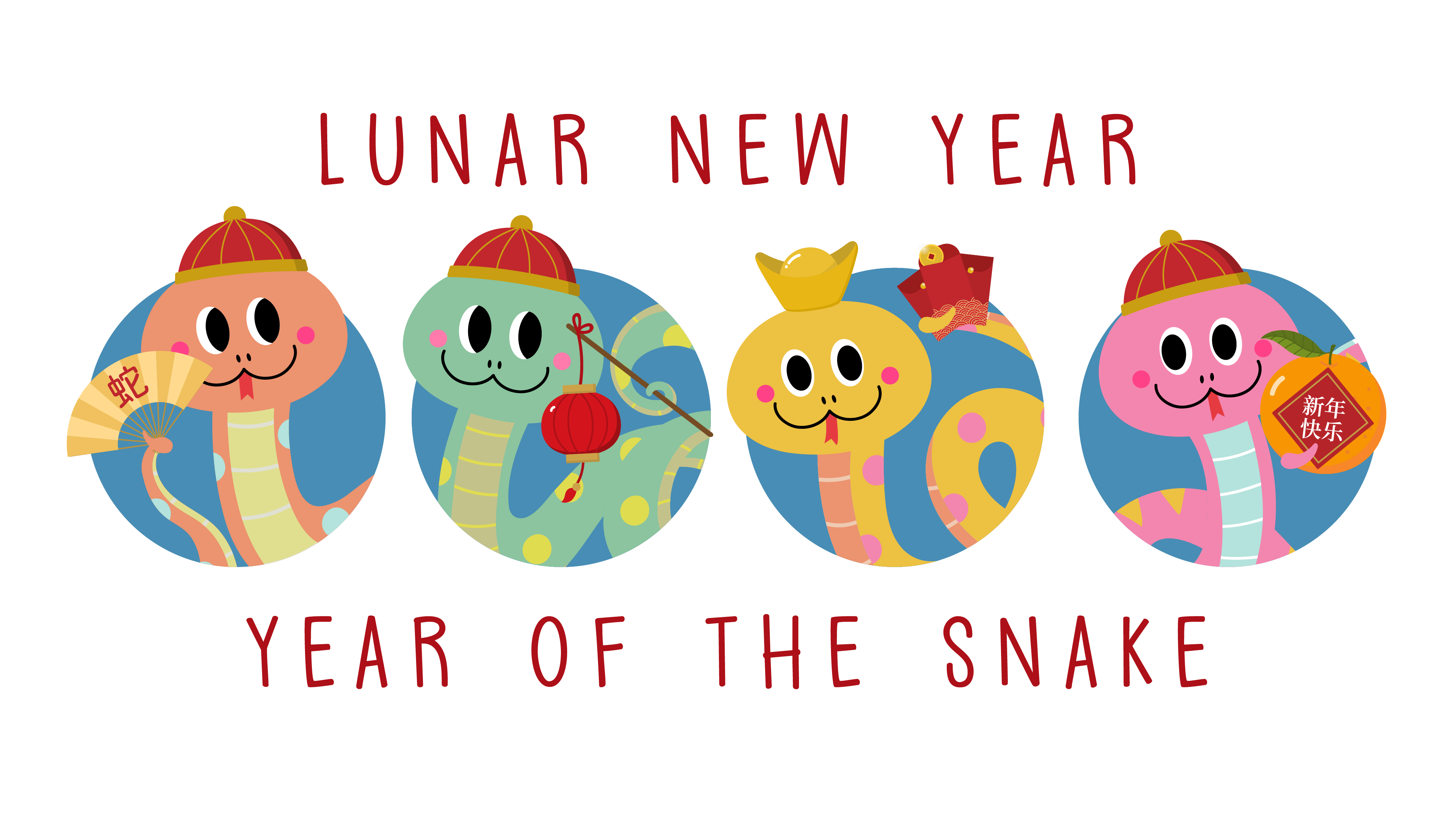 Drawings of snakes for Celebrating Lunar New Year