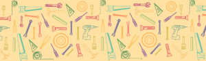 illustration of various building and construction tools