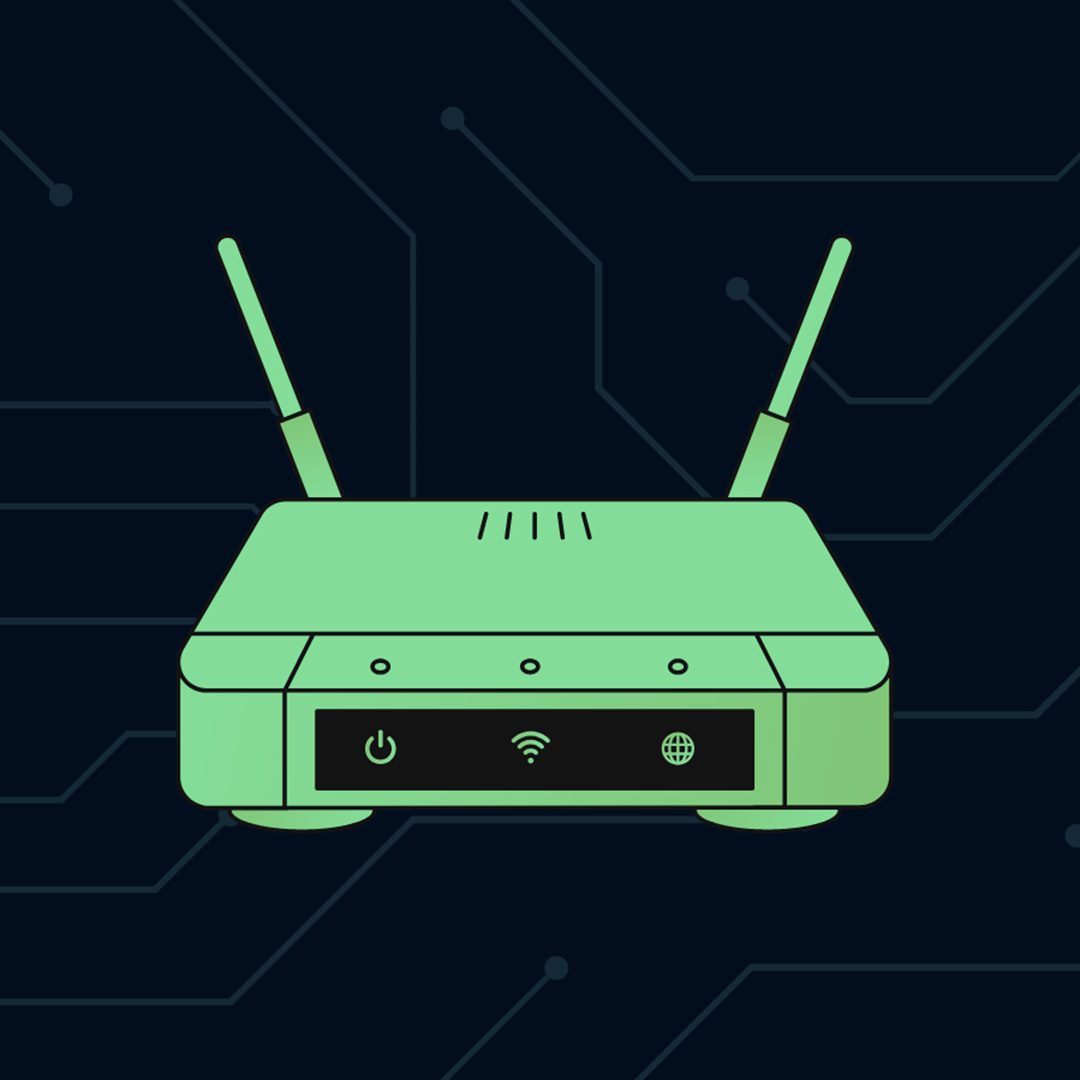 Illustration of a wifi router